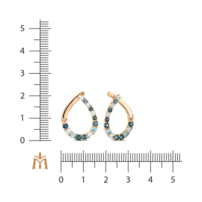 Серьги с топазами - фото 2