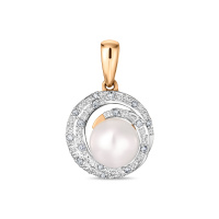 Подвеска с бриллиантами и жемчугом - фото 1 Подвеска с бриллиантами и жемчугом - фото 1