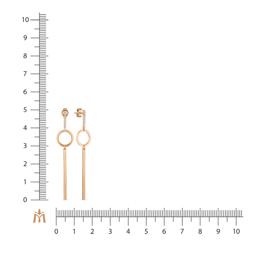 Серьги с фианитами