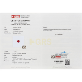 Кольцо с бриллиантами и рубином