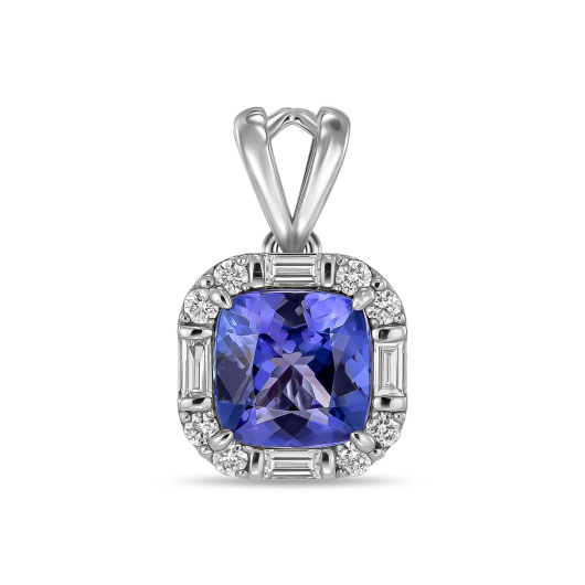 Подвеска с бриллиантами и танзанитом