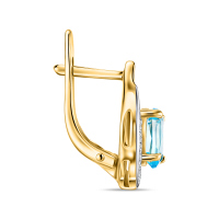 Серьги с топазом и бриллиантами - фото 2