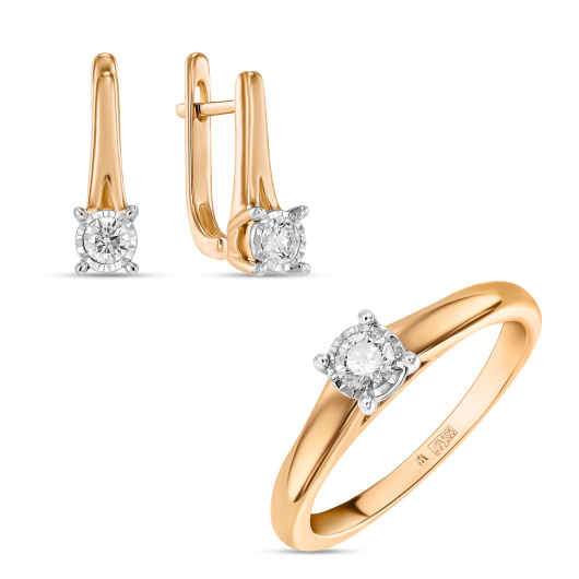 Комплект с бриллиантами