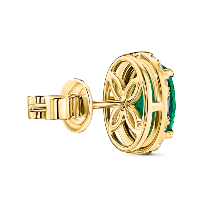 Серьги с бриллиантами и изумрудами - фото 2 Серьги с бриллиантами и изумрудами - фото 2