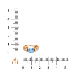Кольцо с топазом и бриллиантами
