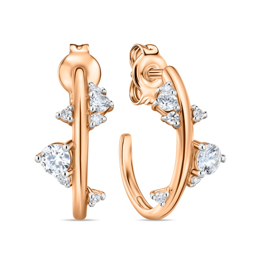 Серьги с бриллиантом