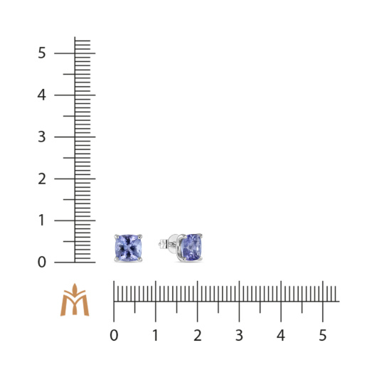 Серьги с танзанитами