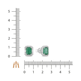 Серьги с бриллиантами и изумрудами