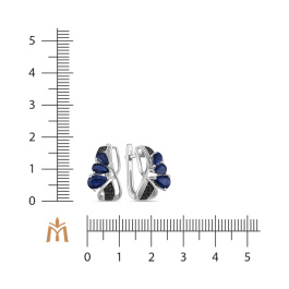 Серьги с сапфирами и бриллиантами