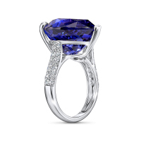 Кольцо с бриллиантом и танзанитом - фото 2