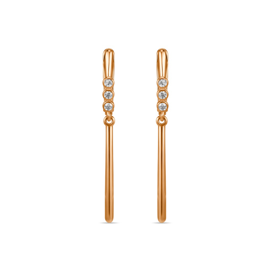 Серьги с фианитами