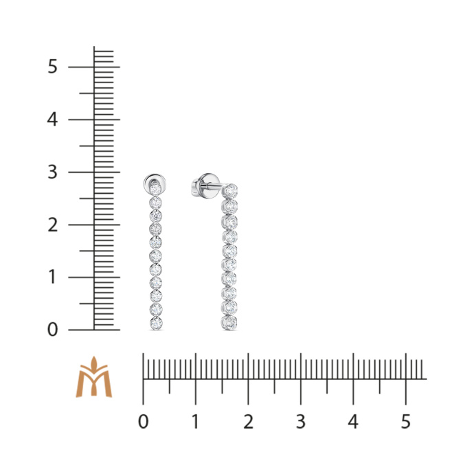 Серьги с фианитами - фото 2