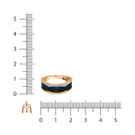 Кольцо с сапфирами и бриллиантами