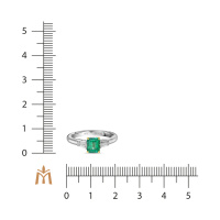 Кольцо с бриллиантами и изумрудом - фото 3