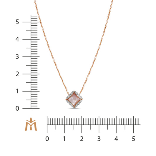 Колье с бриллиантами и перламутром