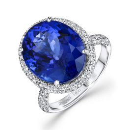 Кольцо с танзанитом и бриллиантами