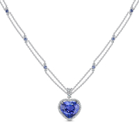 Колье с бриллиантами и танзанитами - фото 2