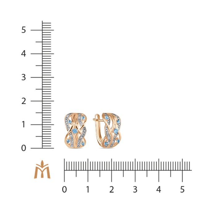 Серьги с топазом и бриллиантами - фото 2 Серьги с топазом и бриллиантами - фото 2