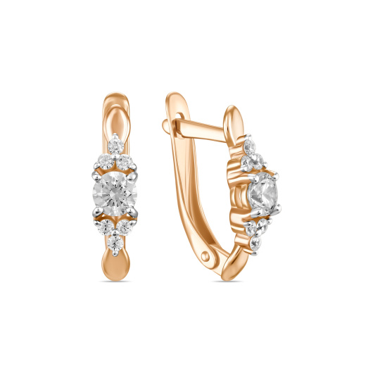 Серьги с фианитом