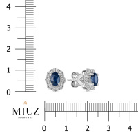 Серьги с сапфирами и бриллиантами - фото 2