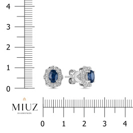 Серьги с сапфирами и бриллиантами