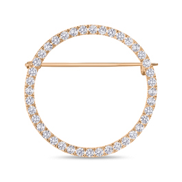 Брошь с фианитами