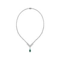 Колье с бриллиантами и изумрудом - фото 2 Колье с бриллиантами и изумрудом - фото 2