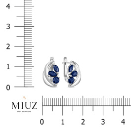Серьги с сапфирами