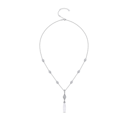 Колье с бриллиантами и горным хрусталем