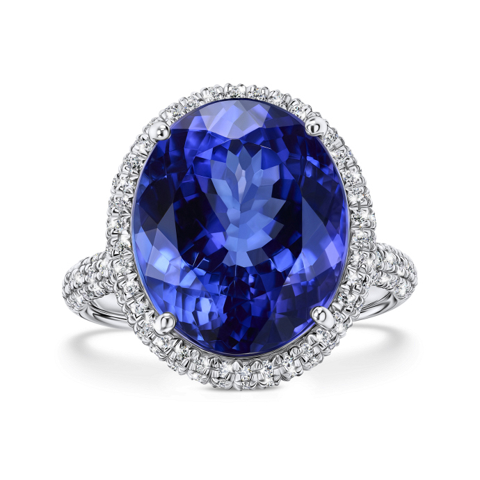 Кольцо с танзанитом и бриллиантами - фото 3 Кольцо с танзанитом и бриллиантами - фото 3