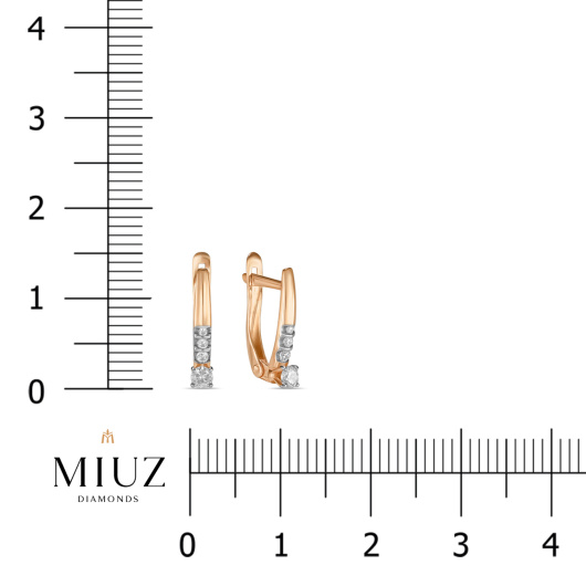 Серьги с фианитом