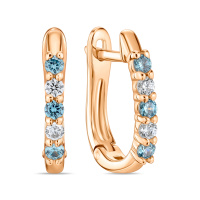 Серьги с фианитами - фото 1 Серьги с фианитами - фото 1