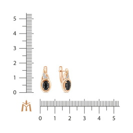 Серьги с бриллиантами и цветными сапфирами