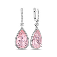 Серьги с бриллиантами и морганитами - фото 1 Серьги с бриллиантами и морганитами - фото 1