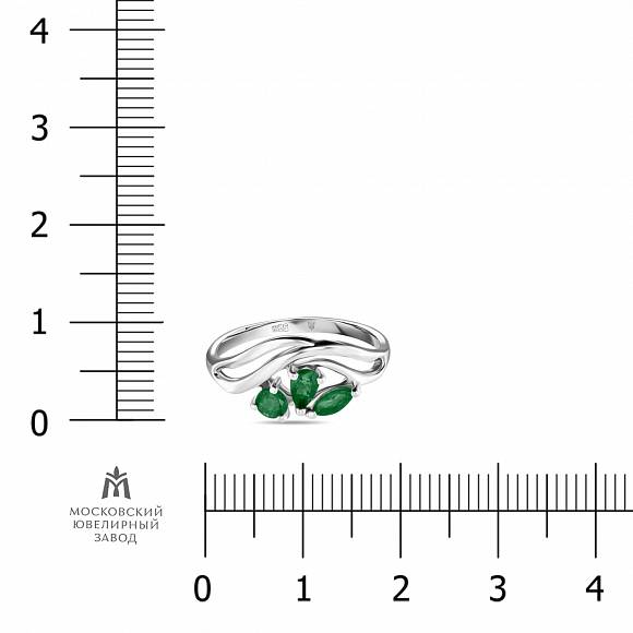 Кольцо с изумрудами R01-34486-EM - Фото 2