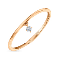 Кольцо с бриллиантом - фото 1