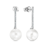 Серьги с бриллиантами и жемчугом - фото 1 Серьги с бриллиантами и жемчугом - фото 1