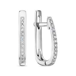 Серьги с бриллиантами и облагороженным рубином