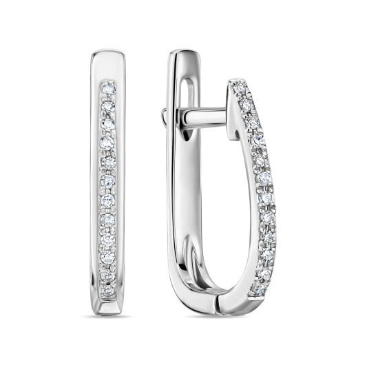 Серьги с бриллиантами и облагороженным рубином