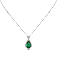 Колье с бриллиантами и изумрудом - фото 2 Колье с бриллиантами и изумрудом - фото 2