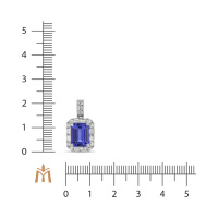 Подвеска с танзанитом и бриллиантами - фото 2