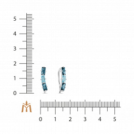 Серьги с лондон топазами и топазами