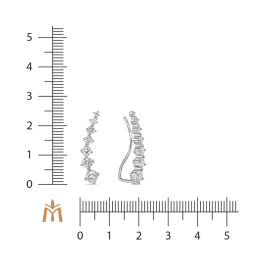 Серьги с фианитами