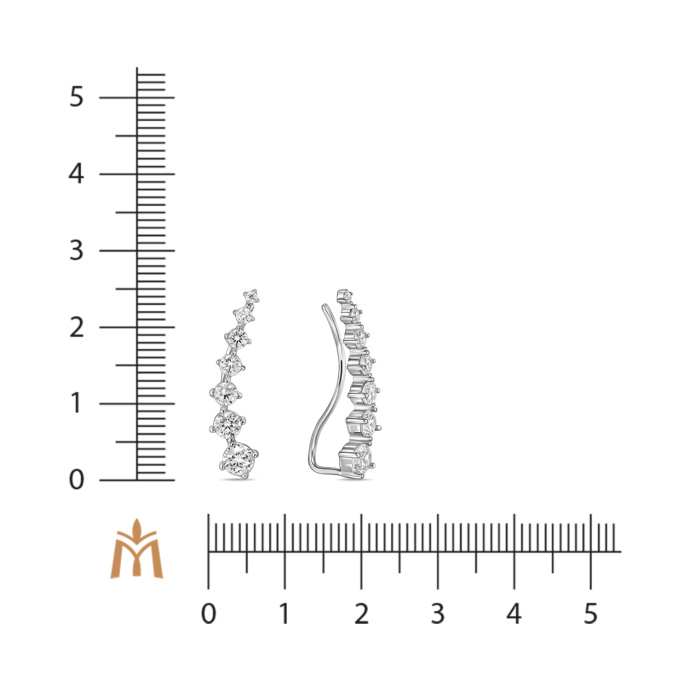 Серьги с фианитами - фото 2 Серьги с фианитами - фото 2