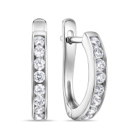 Серьги с фианитами - фото 1 Серьги с фианитами - фото 1