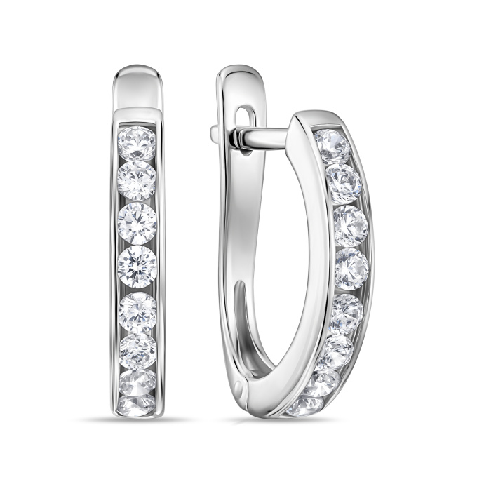 Серьги с фианитами - фото 1 Серьги с фианитами - фото 1