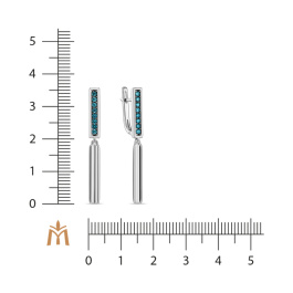Серьги с цветными бриллиантами