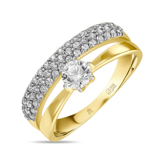 Кольцо с фианитами