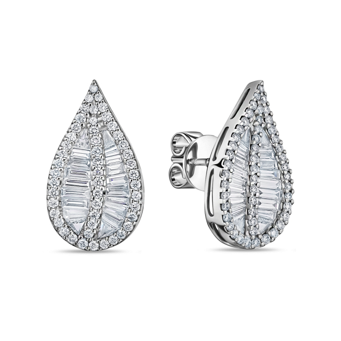 Серьги с бриллиантами - фото 1