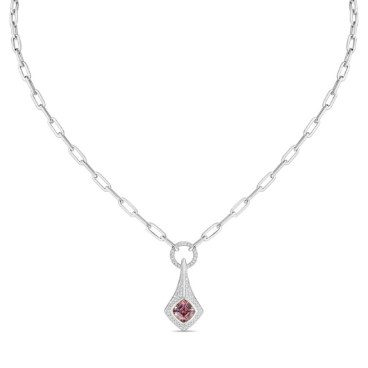 Колье с бриллиантами и турмалином